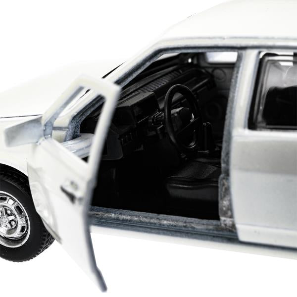 Машина металл Ваз-2109 "СПУТНИК" 12 см, двери, багажник, инер,белый, кор. Технопарк в кор.2*36шт