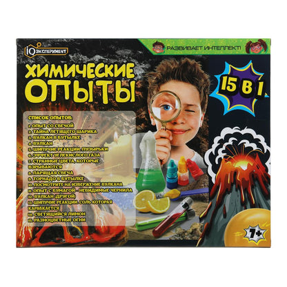 Набор опыта химии, 15-в-1 IQ Эксперимент в кор.8шт