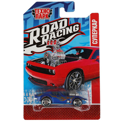 Machine en métal ROAD RACING SUISSE 7,5 cm, dans un assortiment, en blister. Parc technologique en cor.2*360шт