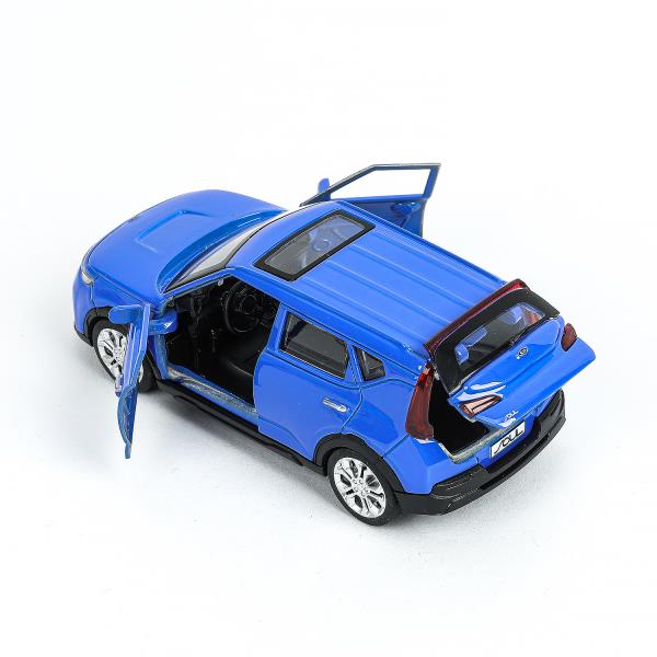 Машина металл KIA soul длина 12 см, двери, багаж., инерц, синий, кор. Parc technologique dans le cor.2*36шт
