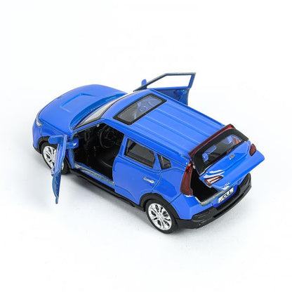 Машина металл KIA soul длина 12 см, двери, багаж., инерц, синий, кор. Parc technologique dans le cor.2*36шт