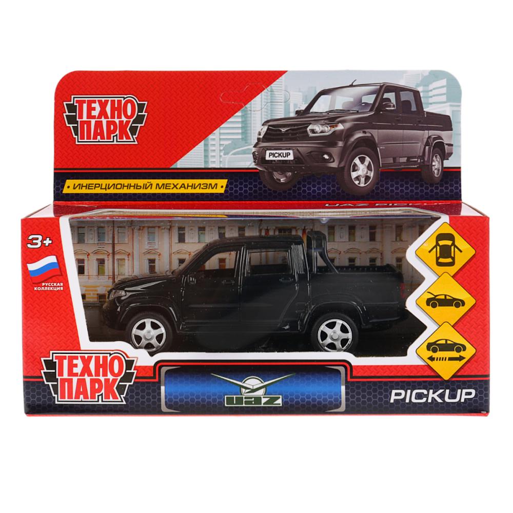 Машина металл "UAZ PICKUP", длина 12см, открыв. двери, инерц, ЧЕРНЫЙ в кор. Технопарк в кор.2*36шт