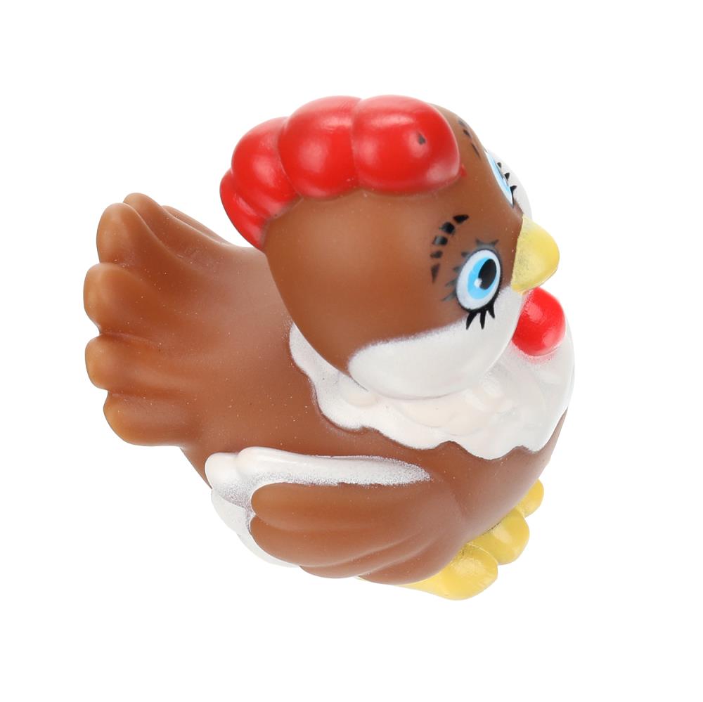 Игрушка пластизоль для ванны курочка, в сетке КАПИТОШКА в кор.2*144шт