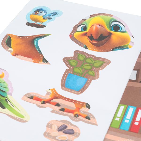 Весёлые питомцы. Аппликации. 210х290 мм. Скрепка. 16 стр. Умка в кор.50шт