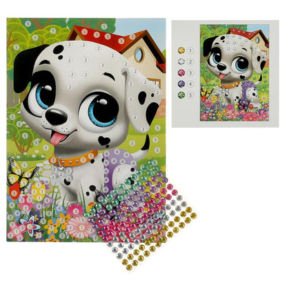 Аппликация стразами в пакете 15*21 см питомцы МУЛЬТИ АРТ в кор.100шт