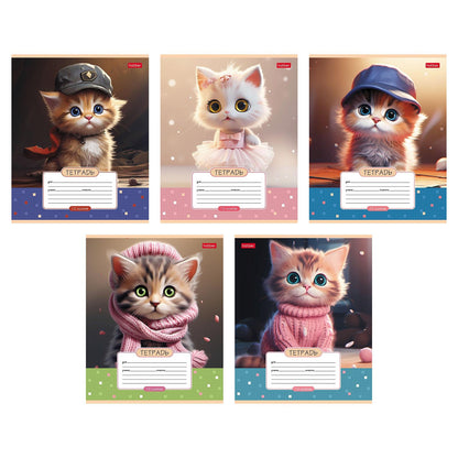 Тетрадь 12л,клетка,Мы-котики!, ассортим 12Т5В1