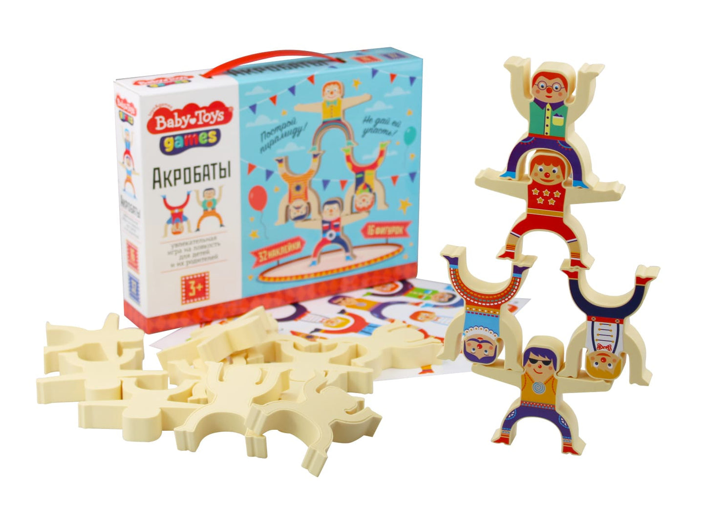 Игра настольная "Акробаты" серия Baby Toys Games 16 шт.