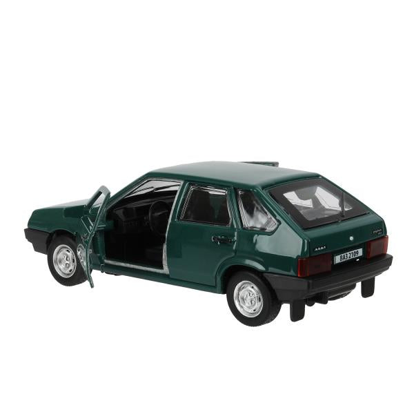 Машина металл ваз-2109 "СПУТНИК" 12 см, двери, багаж, инер,зеленый, кор. Технопарк в кор.2*36шт