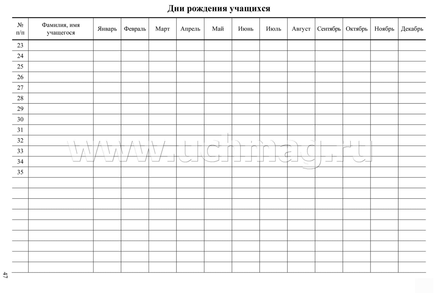 Журнал классного руководителя