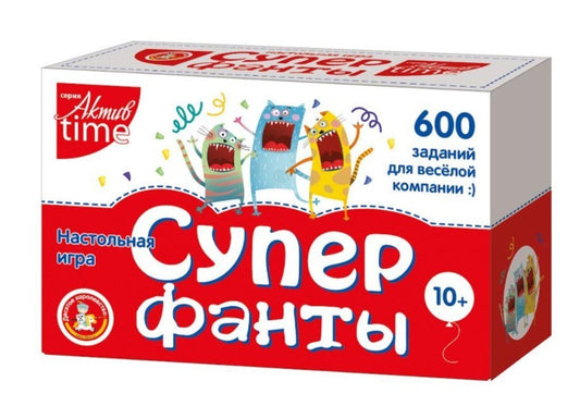 Игра настольная Супер фанты (600 заданий). Серия АКТИВ время