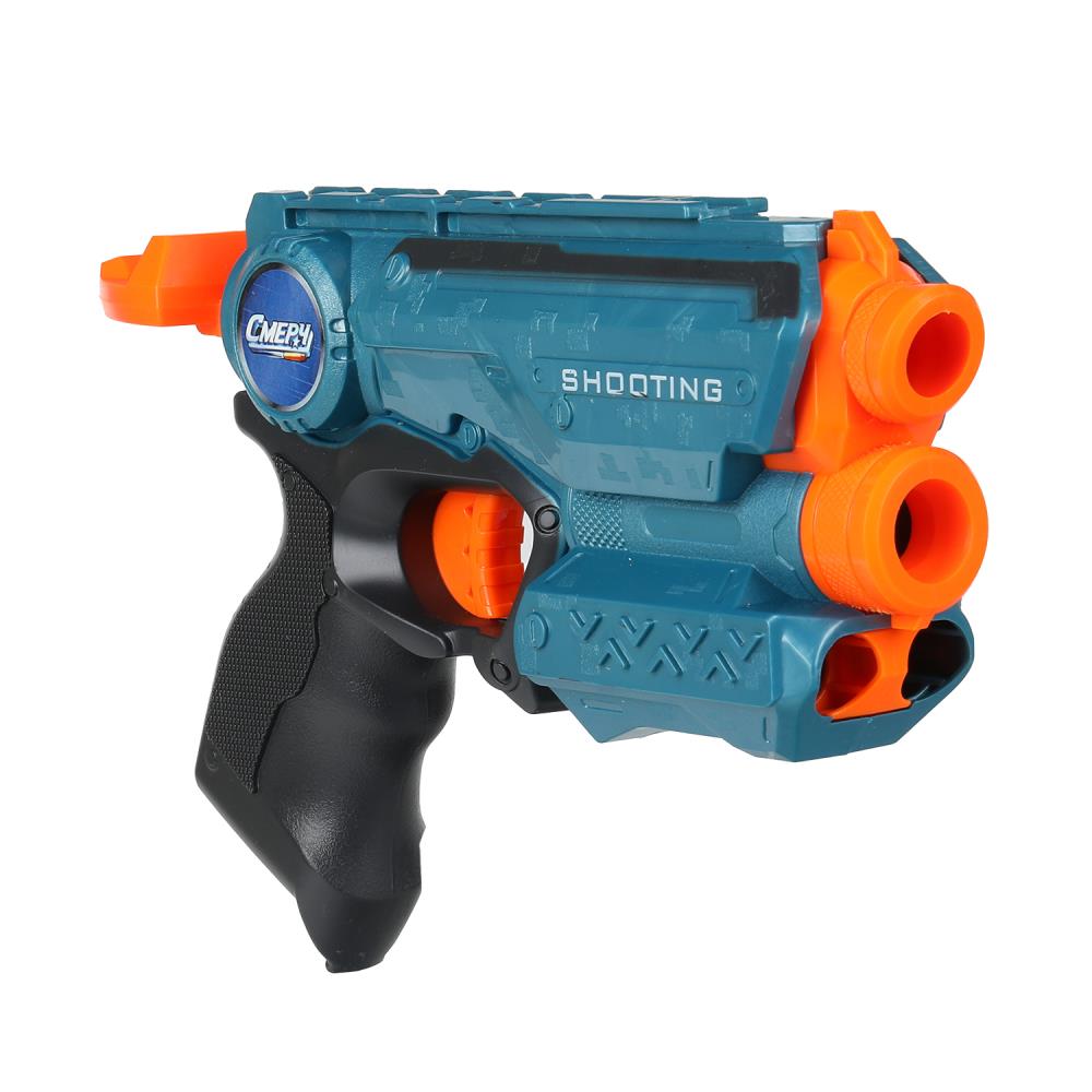 Бластер с мягкими пулями коробка 23*4,5*16см Смерч в кор.2*60шт