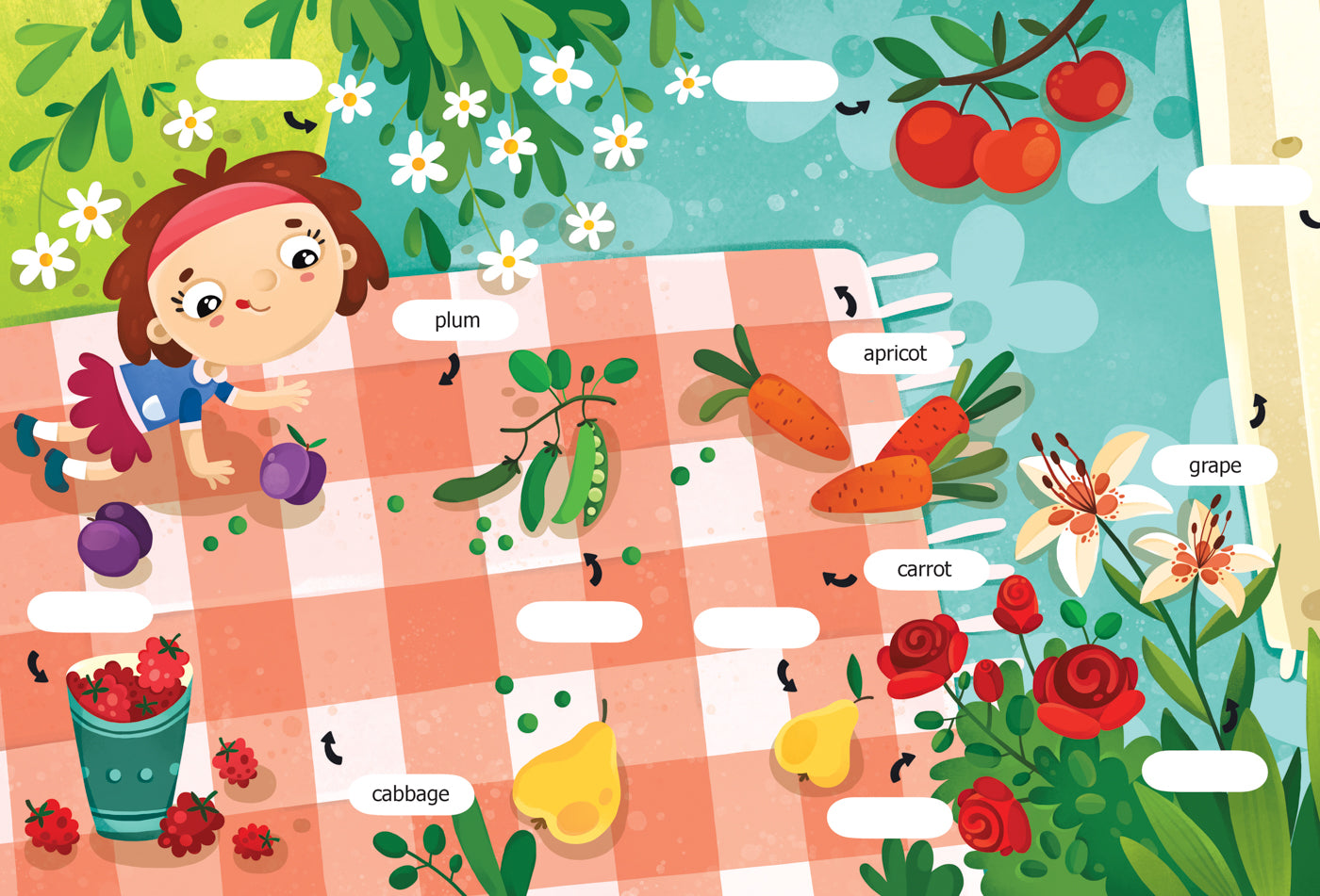 Английский.Что растет в моем саду?:обучающая книж