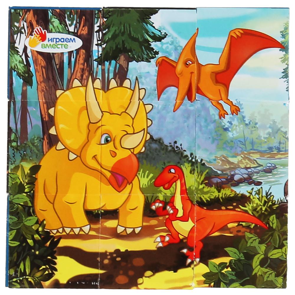 Набор из 9-и кубиков ДИНОЗАВРЫ, в пленке настольные игры Умные игры в кор.30наб