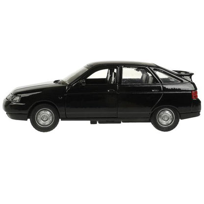 Машина металл ваз-2112 12 см, двери, багаж, черн, кор. Технопарк в кор.2*36шт