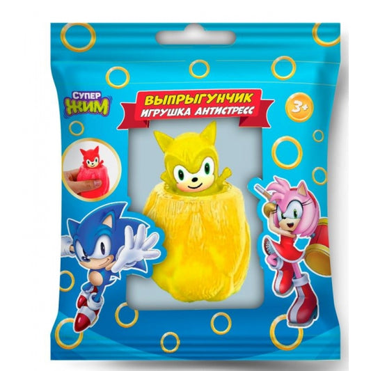 Супер мялка выскочка персонаж , цвет желтый, , флоупак Супер Жим в кор.12*12шт