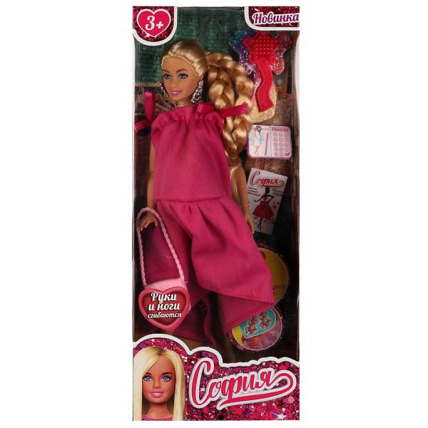 Кукла 29 см София беременная тройней, руки и ноги сгиб, акс, кор КАРАПУЗ в кор.24шт