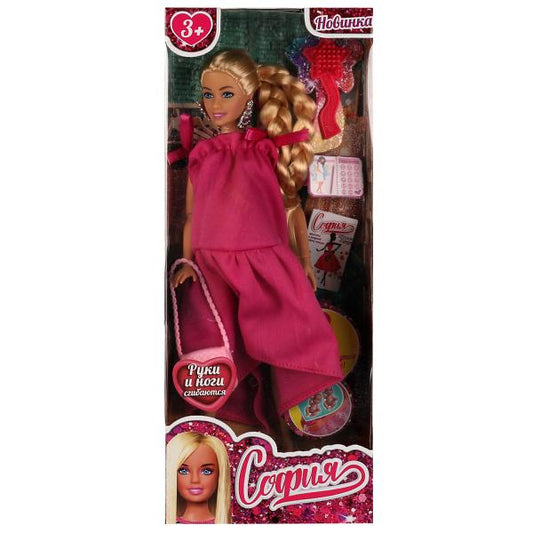 Кукла 29 см София беременная тройней, руки и ноги сгиб, акс, кор КАРАПУЗ в кор.24шт