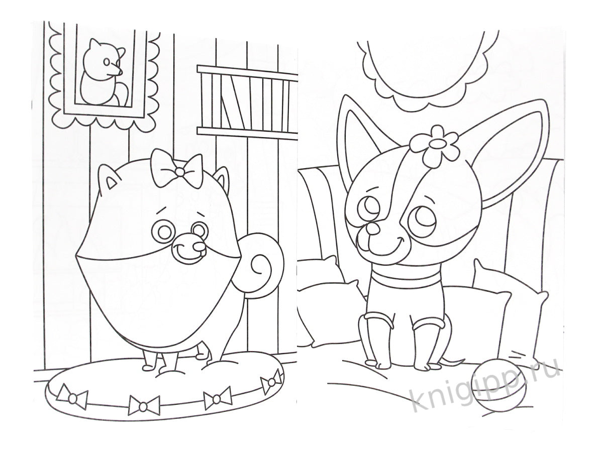 РАСКРАСКА А4 эконом. КОШКИ И СОБАКИ