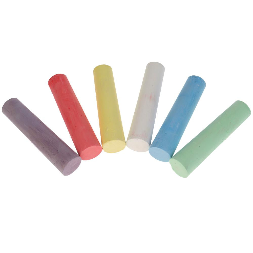 Мелки цветные асфальтовые для творчества, Три Кота 12 шт (6 цв), в ведре МУЛЬТИ АРТ в кор.24наб