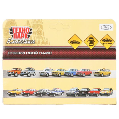 Машина металл LADA -2108 "СПУТНИК", 11,7 см, двери, баг., ин., красный, кор. Технопарк в кор.2*36шт