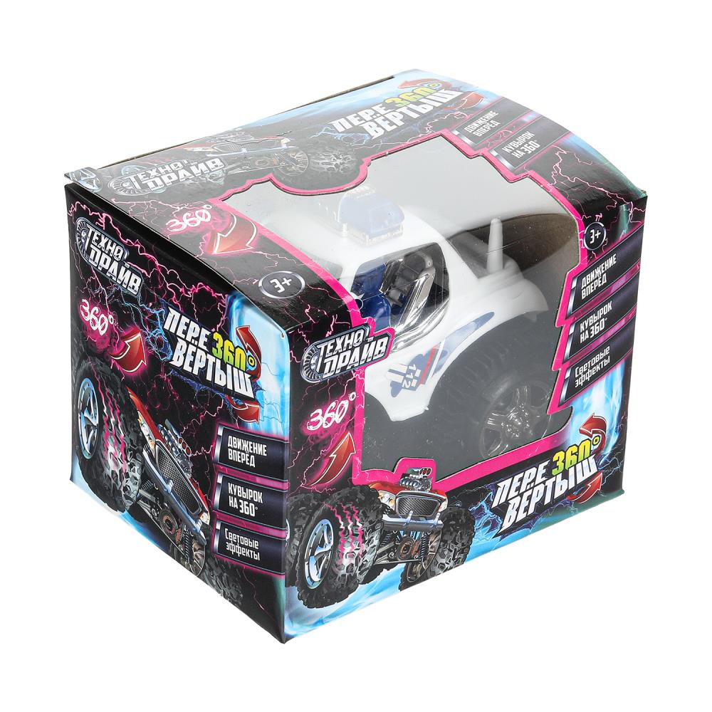 Машина-перевертыш на бат.свет, кор.11,5*9*9см ТЕХНОДРАЙВ в кор.2*96шт