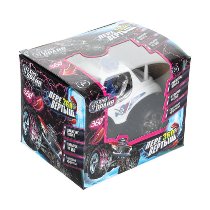 Машина-перевертыш на бат.свет, кор.11,5*9*9см ТЕХНОДРАЙВ в кор.2*96шт