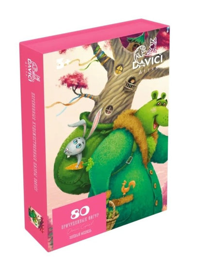 Пазл деревянный Зеленый медведь, 80 дет