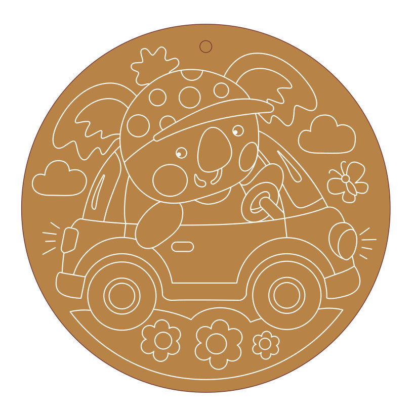 Набор для творчества Роспись по дереву "Коала" (круг, большой конверт)