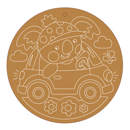 Набор для творчества Роспись по дереву "Коала" (круг, большой конверт)