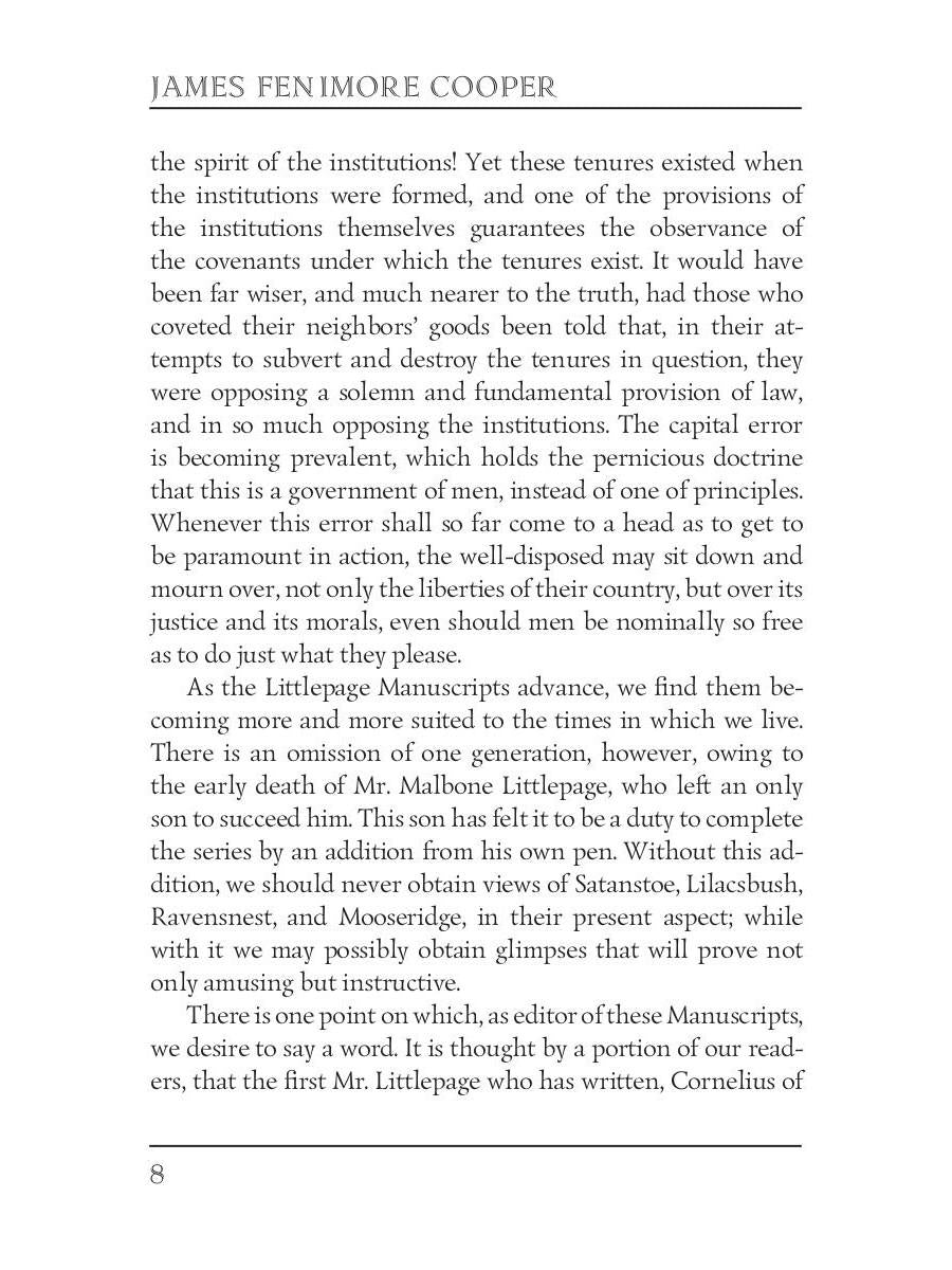 The Chainbearer; or, The Littlepage Manuscripts = Землемер: кн. на англ.яз