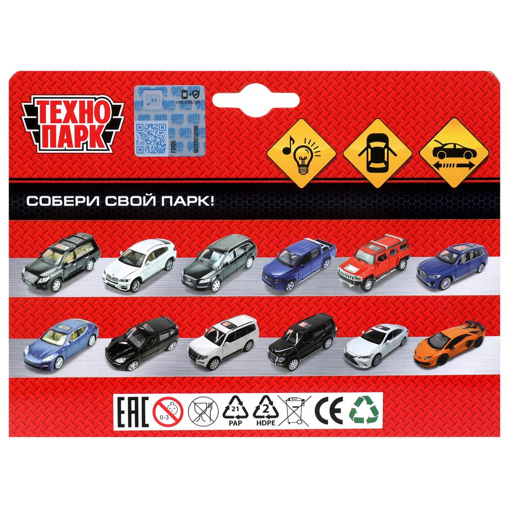 Машина металл светзвук HUMMER h3, 14,4 см, двери, багажник, инерция Технопарк в кор.2*24шт