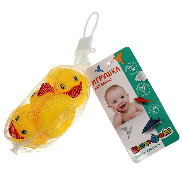 Игрушка для ванны уточка сетка, хенгтег КАПИТОШКА в кор.2*240шт