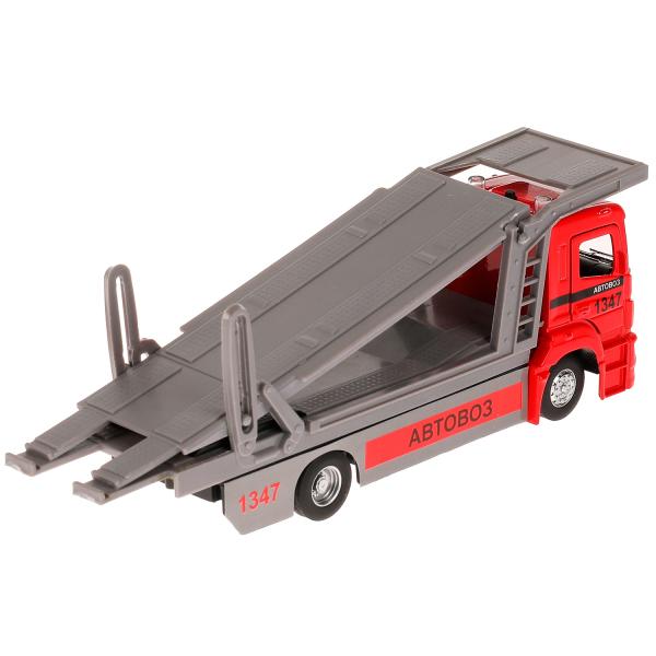 Машина металл свет-звук KAMAZ АВТОВОЗ 20 см, подвиж дет, машин, красн, кор. Технопарк в кор.48шт