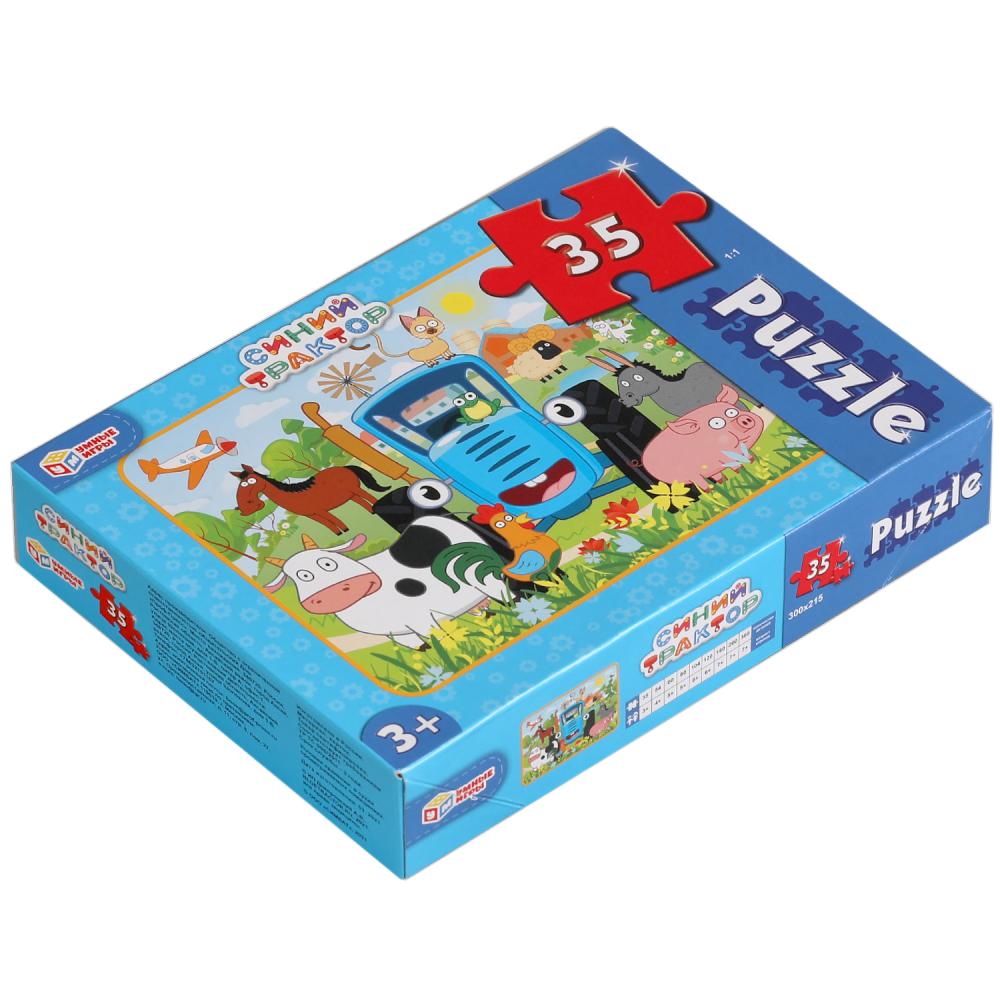 Синий трактор. Макси-пазлы в коробке. Пазл 35 деталей. Умные игры в кор.24шт