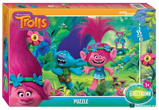 91232 Мозаика "puzzle" 35 MAXI "Trolls. Глиттер"