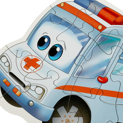 Полезный транспорт. Макси-пазлы. Набор 4 в 1: 8, 12, 15 и 20 деталей. Умные игры в кор.12шт