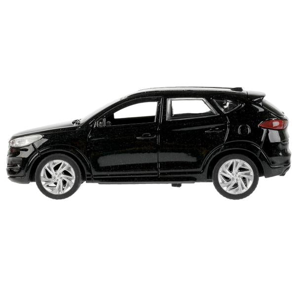 TUCSON-12-BK 325387 Машина металл HYUNDAI TUCSON длина 12 см, двери, багажник., инер, черный, кор. Техн