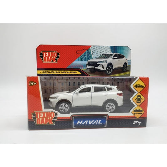 F7-12-WH Машина металл HAVAL "haval f7", длина 12 см, дв, багаж, инер, белый, в кор. Технопарк в кор
