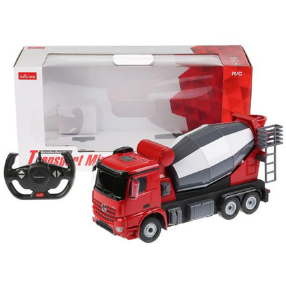 Машина р/у Mercedes-Benz бетономешалка 1:24, со светом, цвет в ассорти. в кор. Растар в кор.4шт