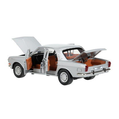 ГАЗ 2401 свет-звук 19,7 см, дв, кепка, сумка, ин, серый Технопарк в кор.2*24шт