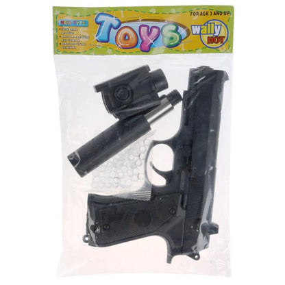 Pistolet (п) avec laser. прицелом, с глушителем, с гелевыми пулями 06 в пак. dans le cor.2*120шт