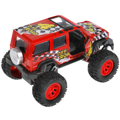 Машина металл свет-звук ДЖИП 13 см, двери, инерц, СПОРТ, кор. Технопарк в кор.2*24шт