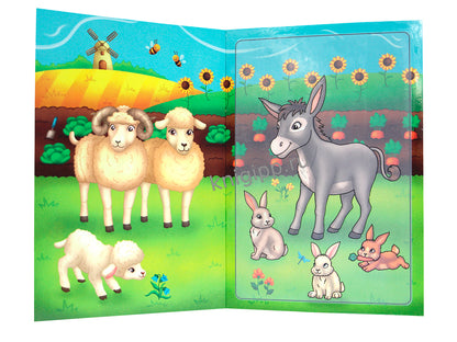 МНОГОРАЗОВАЯ ВОДНАЯ РАСКРАСКА С ЧЁРНЫМ КОНТУРОМ. ДОМАШНИЕ ЖИВОТНЫЕ