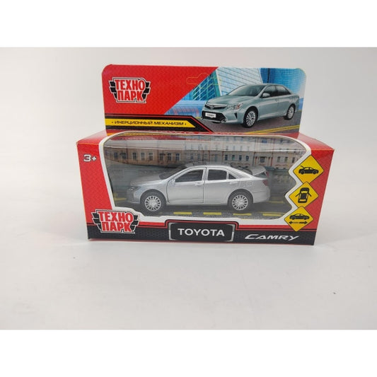 Машина металл TOYOTA CAMRY 12 см, двери, багажник, инерц. серебристый ,кор Технопарк в кор.2*36шт