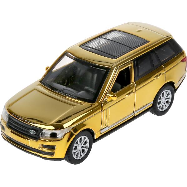 Машина металл "range rover vogue хром" 12см, откр.двери, инерц, золотой в кор. Технопарк в кор2*36шт