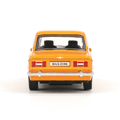 Машина металл LADA lada 2106 длина 10,5 см, инерц, оранжевый, кор. Технопарк в кор.2*36шт