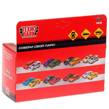 Машина металл УАЗ HUNTER длина 11,5 см, двери, багажник, инерц, черный, кор. Технопарк в кор.2*36шт