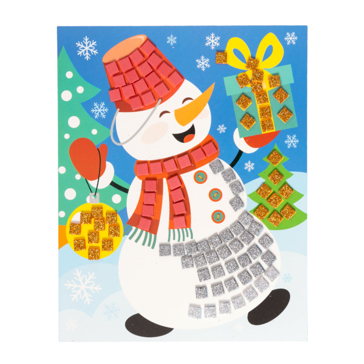 Новый год. Набор для творчества. Аппликация "Снеговик"
