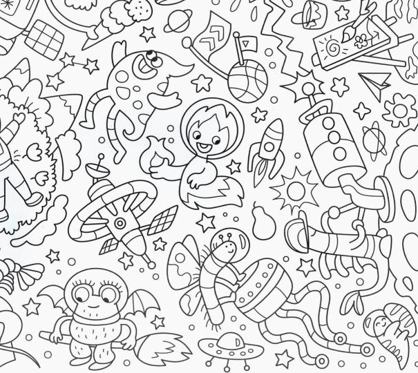 БОЛЬШАЯ СЕМЕЙНАЯ РАСКРАСКА. КОСМОС