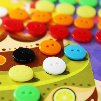 Аппликация из пуговиц "Праздничный торт" 180х250 (европодвес)